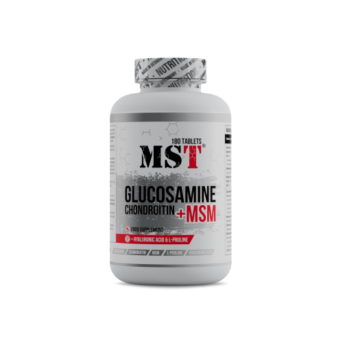 Glucosamine Chondroitin MSM + Hyaluronic 180 Tab/МСТ Хондроітін глюкозамін мсм гіалур. кис-та 180таб