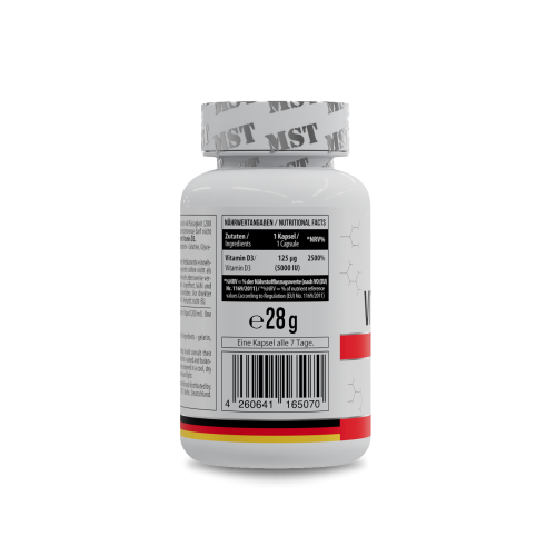 MST Vitamin D3 - 5000IU 120 caps / МСТ Вітамін д3 5000 - 120 капс.