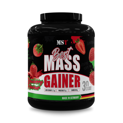 Best Mass Gainer 3000g Strawberry /Бест Масс Гейнер Полуниця 3000 г Ваніль