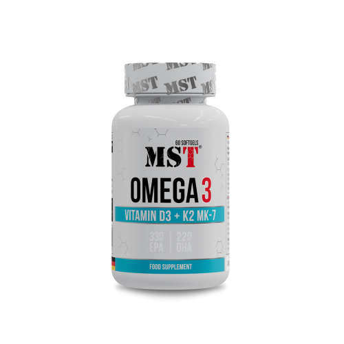 MST Omega 3 + D3 + K2 60 caps / МСТ Омега 3 + д3+ к2 60капс.