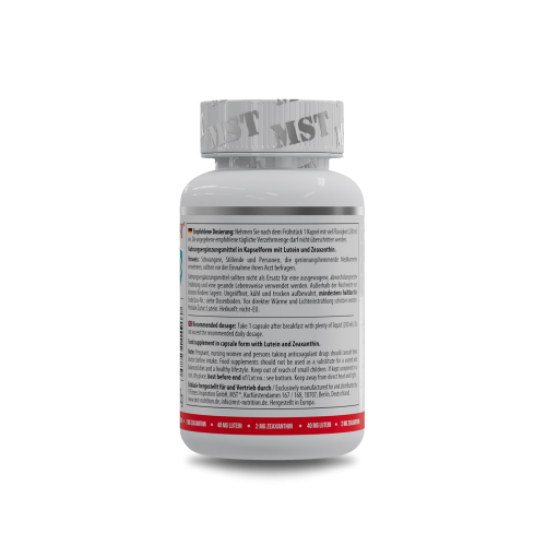 Lutein 40mg + zeaxanthin 60 softgels / МСТ Лютеїн 40 мг + зеаксантин 60 капс