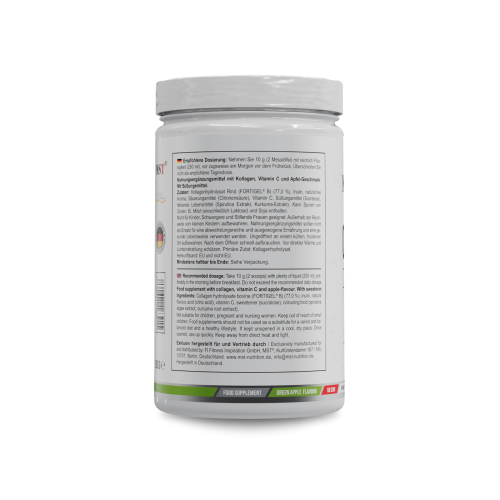 Collagen Peptides Fortigel Green apple 500g\МСТ Колаген Пептид Фортігель Зелене яблуко 500 г