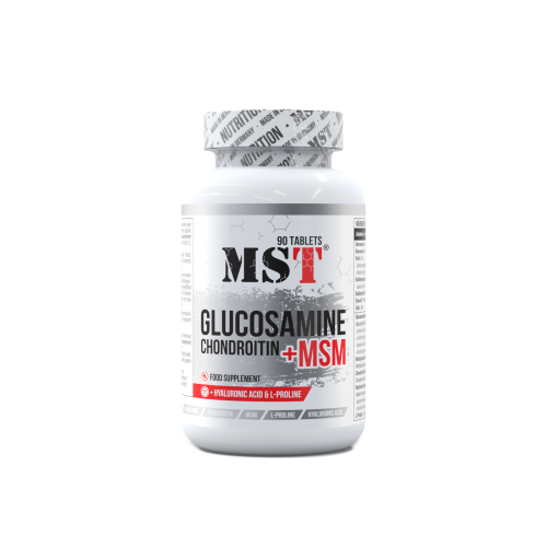 Glucosamine Chondroitin MSM + Hyaluronic 90 Tab/МСТ Хондроітін глюкозамін мсм гіалур. кис-та 90таб