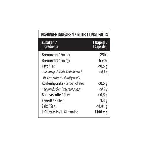 L-Glutamine 1100 mg 60 Kapseln/МСТ Л-глутамін 1100 мг. 60 капс