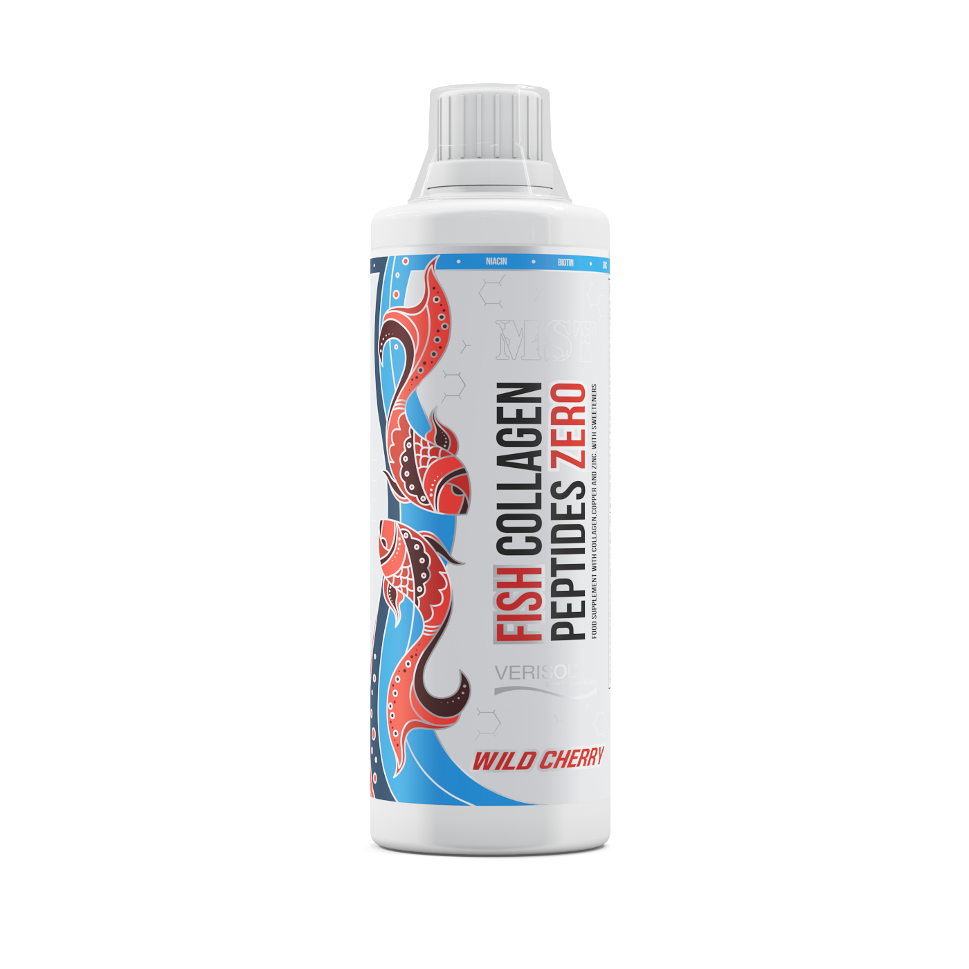 MST FISH Collagen + Biotin Verisol 500 ml (Cherry)/МСТ Фіш Коллаген пептиди верисол + біо