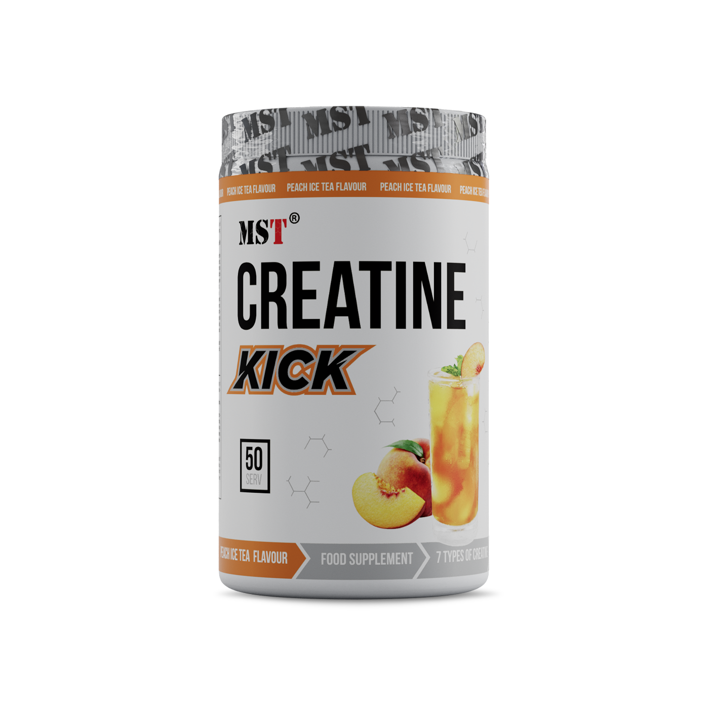 Creatine Kick 500g PEACH ICE TEA/МСТ Креатін кік 500 грам (персиковий чай)