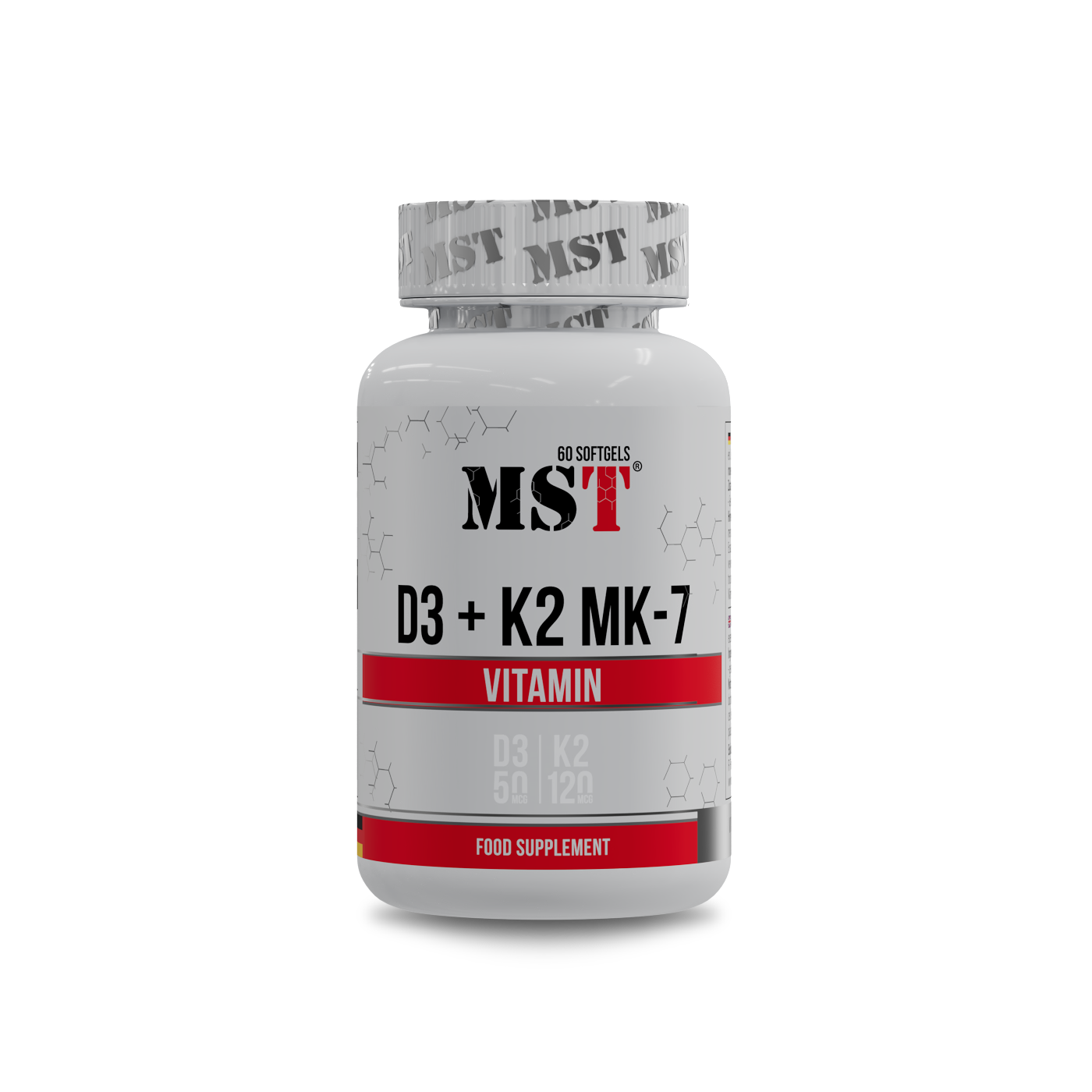MST Vitamin D3 + K2 + MK7 60 Caps MST / МСТ Вітамін Д3 + К2 + МК7 60 капс