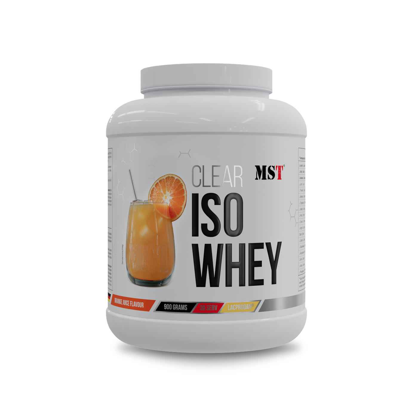 MST Protein ISO CLEAR Orange 900g/МСТ Протеїн Ізо Клеар Апельсин 900 г