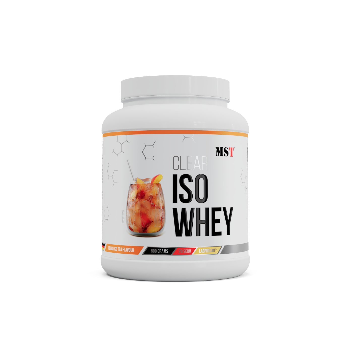 MST Protein ISO CLEAR Peach ice tea 500 g/МСТ Протеїн Ізо Клеар Персиковий чай 500 г