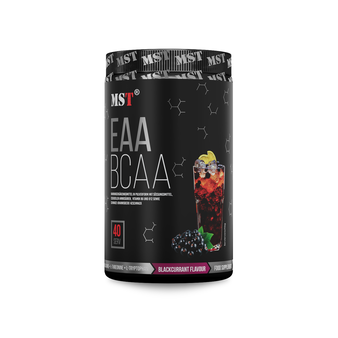BCAA&EAA 520 g Blackcurrant MST Nutrition/МСТ БЦАА&ЕАА чорна смородина 520 г