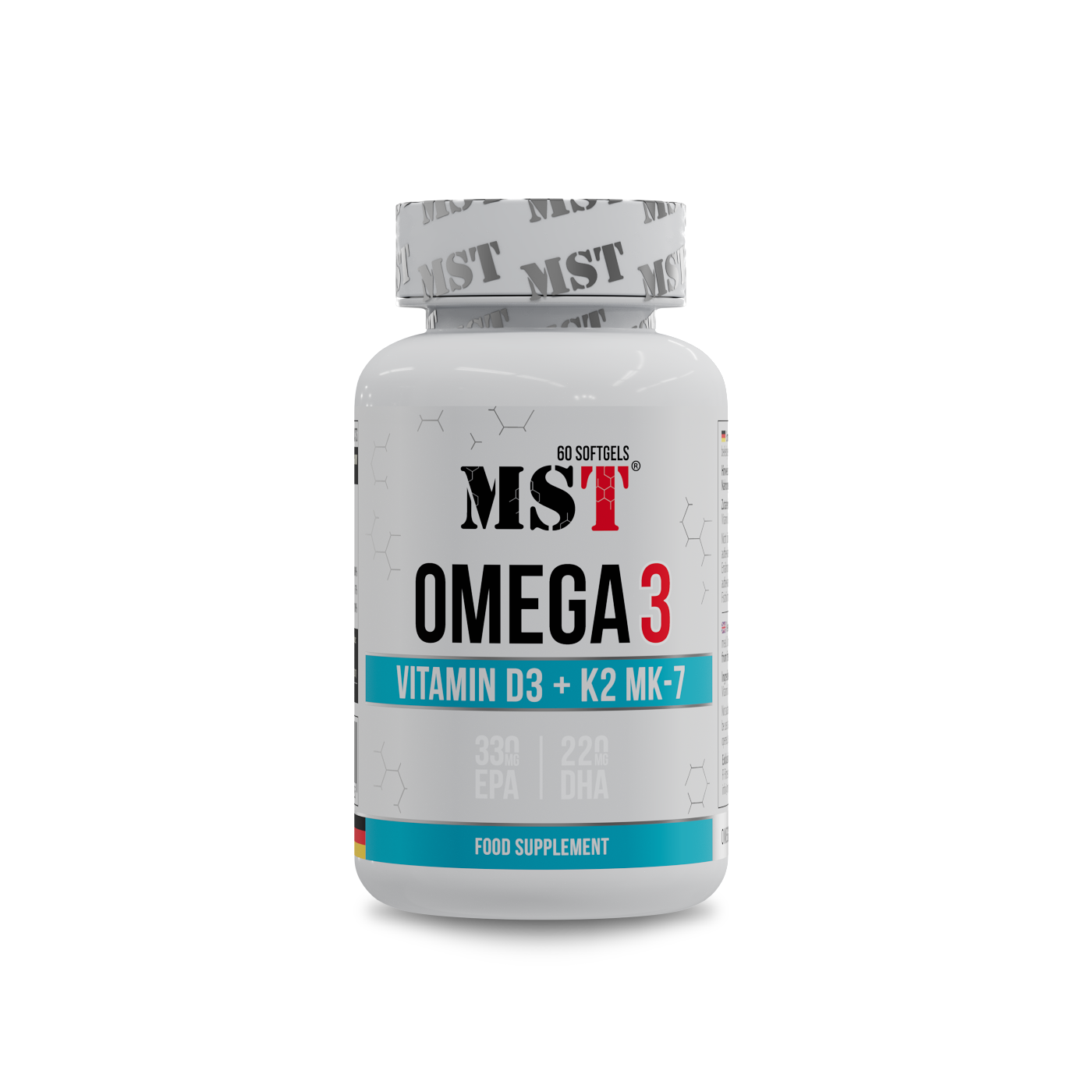 Omega 3 + D3 + K2 60 softgels MST®Nutrition/МСТ Омега 3 Д3 К2 60 капс
