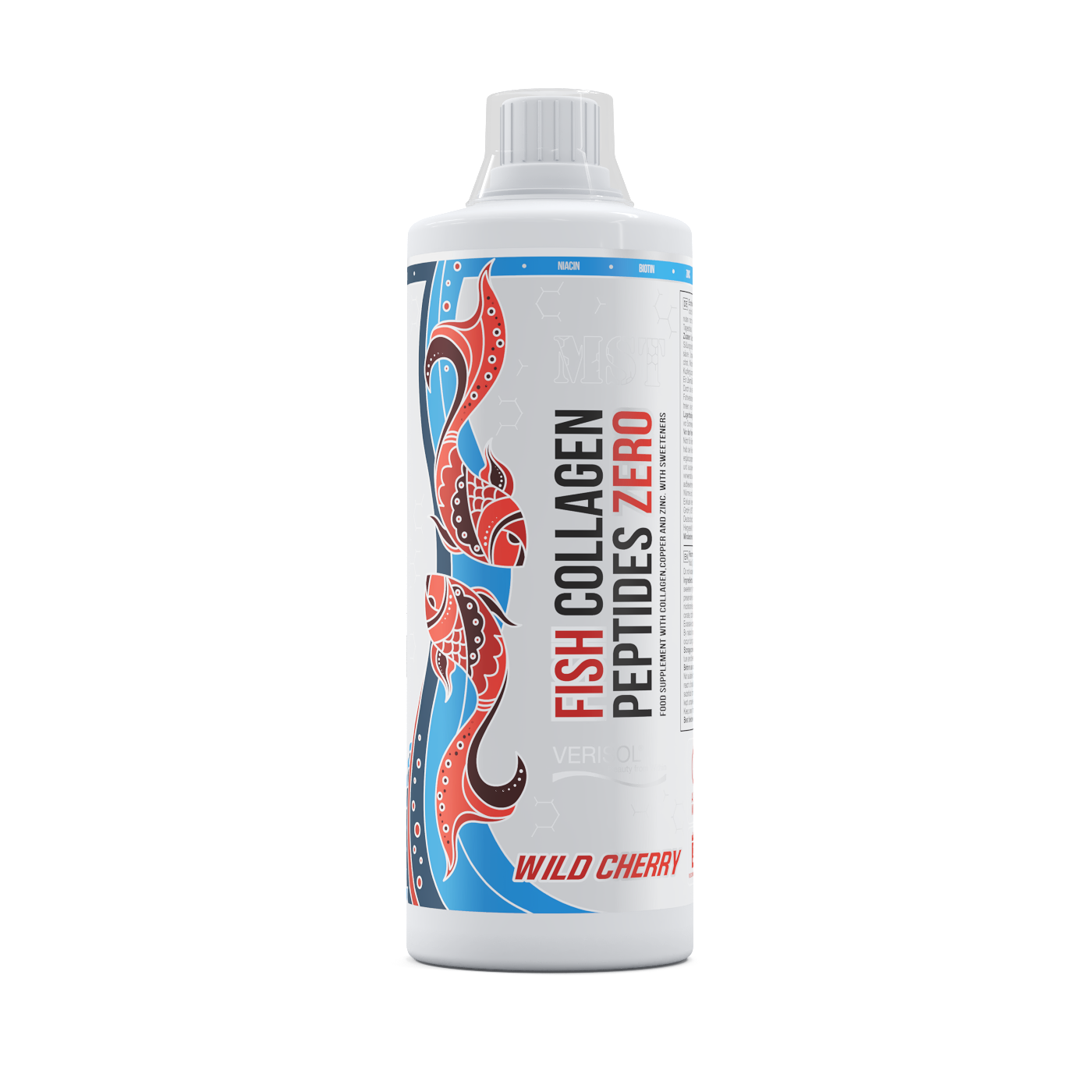 MST FISH Collagen + Biotin Verisol 1000 ml (Cherry)/МСТ Фіш Коллаген пептиди верисол + біо