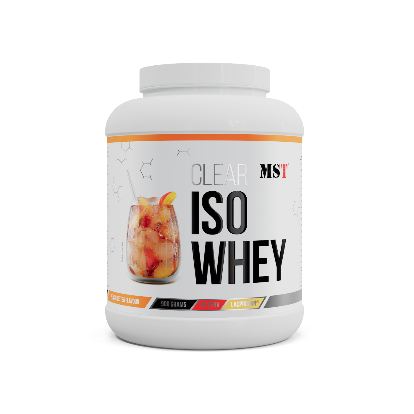 MST Protein ISO CLEAR PEACH ICE TEA 900 g/МСТ Протеїн Ізо Клеар Персиковий чай 900 г
