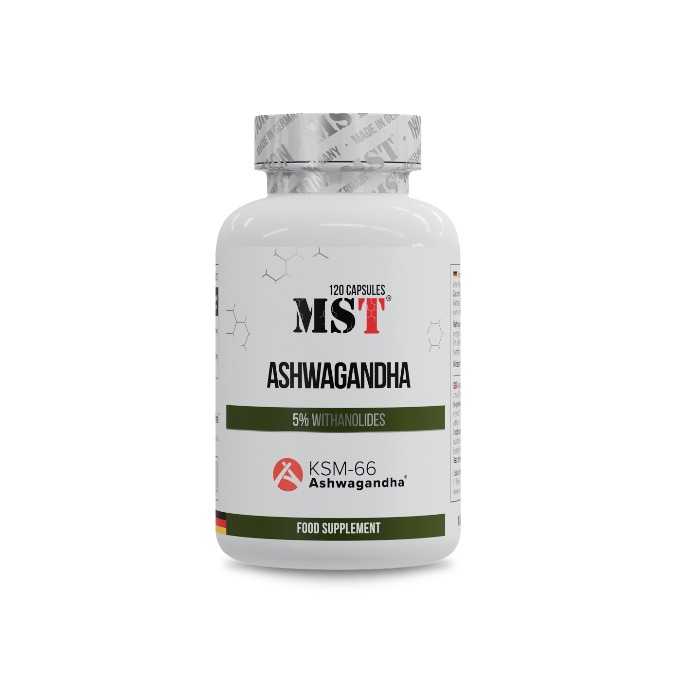 MST Ashwagandha KSM66 120 Caps/Ашваганда КСМ66 120 капс