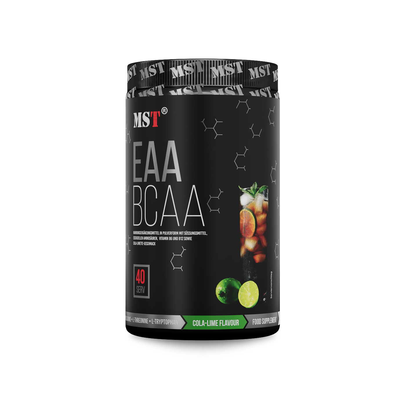 BCAA&EAA 520 g Cola-Lime MST Nutrition \ МСТ БЦАА ЕАА 520 г Кола лайм