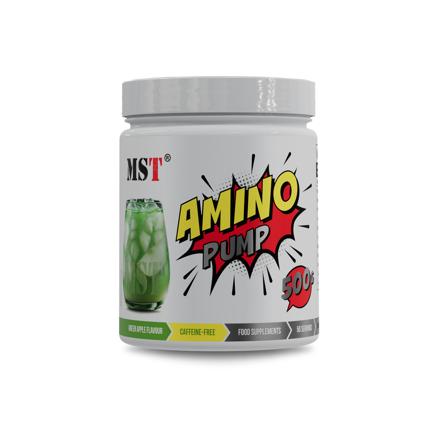 MST Amino Pump 500g (Green Apple) / МСТ Аміно памп 500 г (Зелене яблуко)