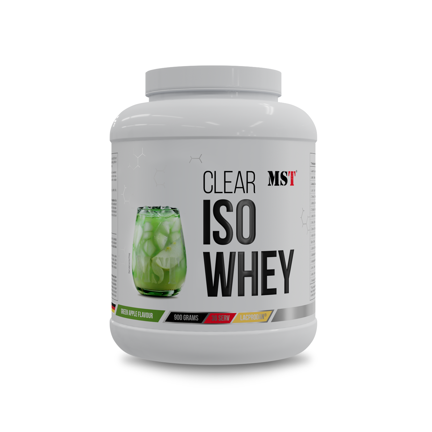 MST Protein ISO CLEAR Green apple 900g/МСТ Протеїн Ізо Клеар Зелене яблуко 900 г